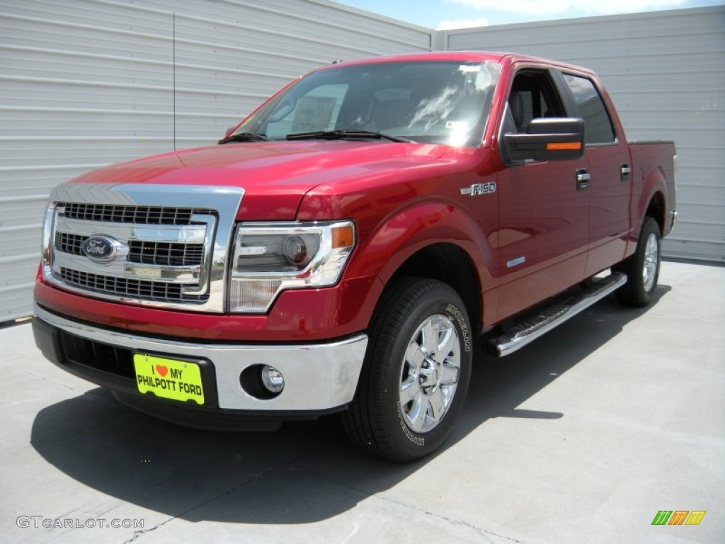 2014 F150 XLT SuperCrew - Ruby Red / Steel Grey photo #7