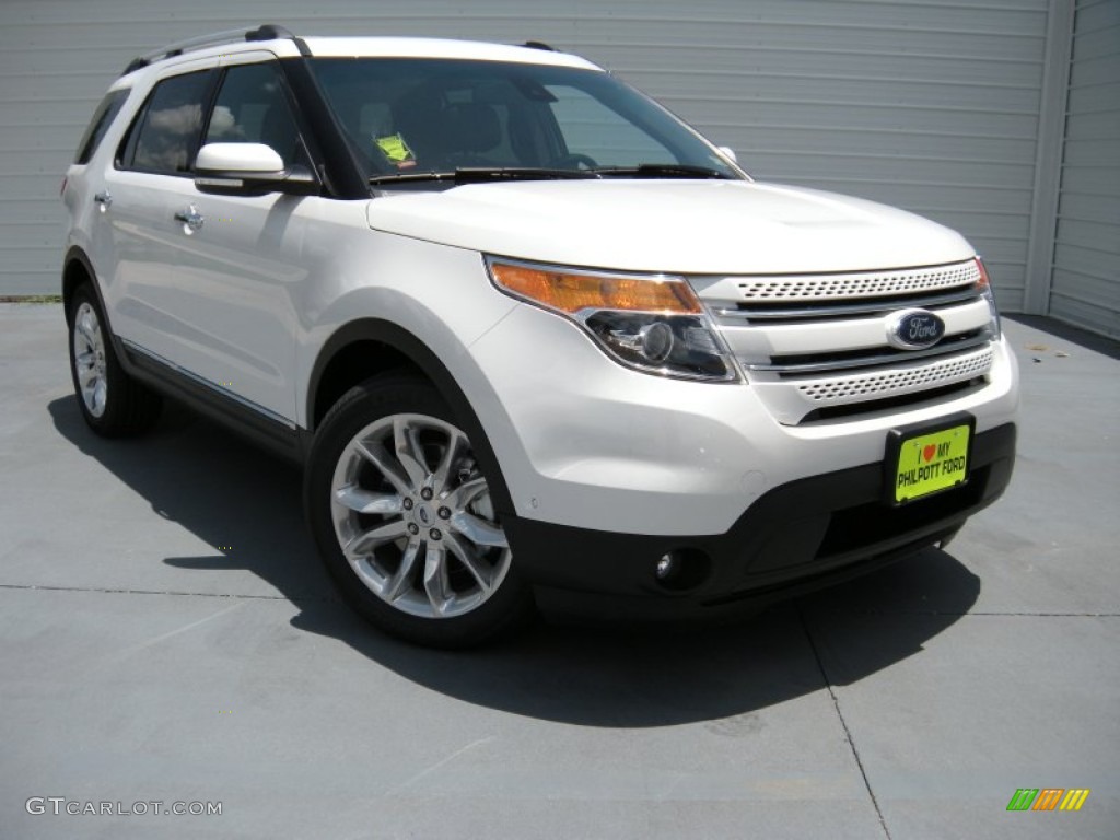 2014 Explorer Limited - White Platinum / Charcoal Black photo #2