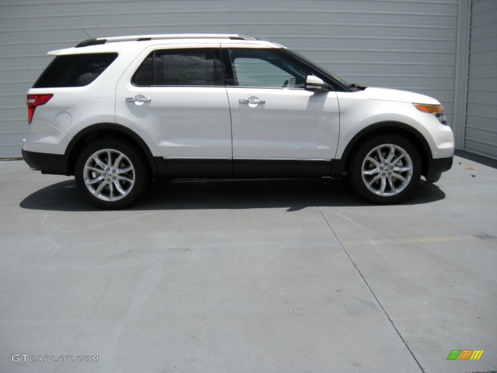2014 Explorer Limited - White Platinum / Charcoal Black photo #3