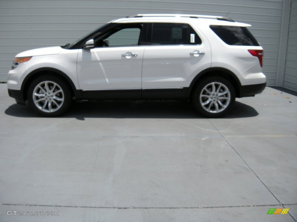 2014 Explorer Limited - White Platinum / Charcoal Black photo #6