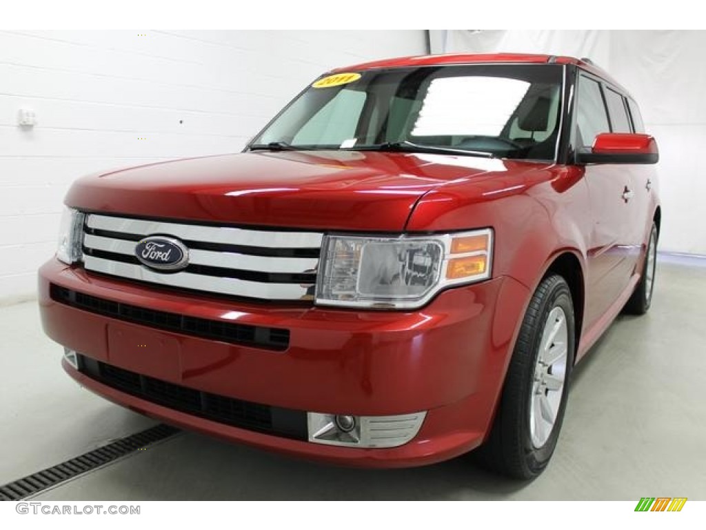 2011 Flex SEL AWD - Red Candy Metallic / Medium Light Stone photo #2