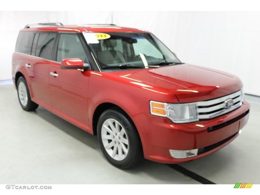 2011 Flex SEL AWD - Red Candy Metallic / Medium Light Stone photo #6