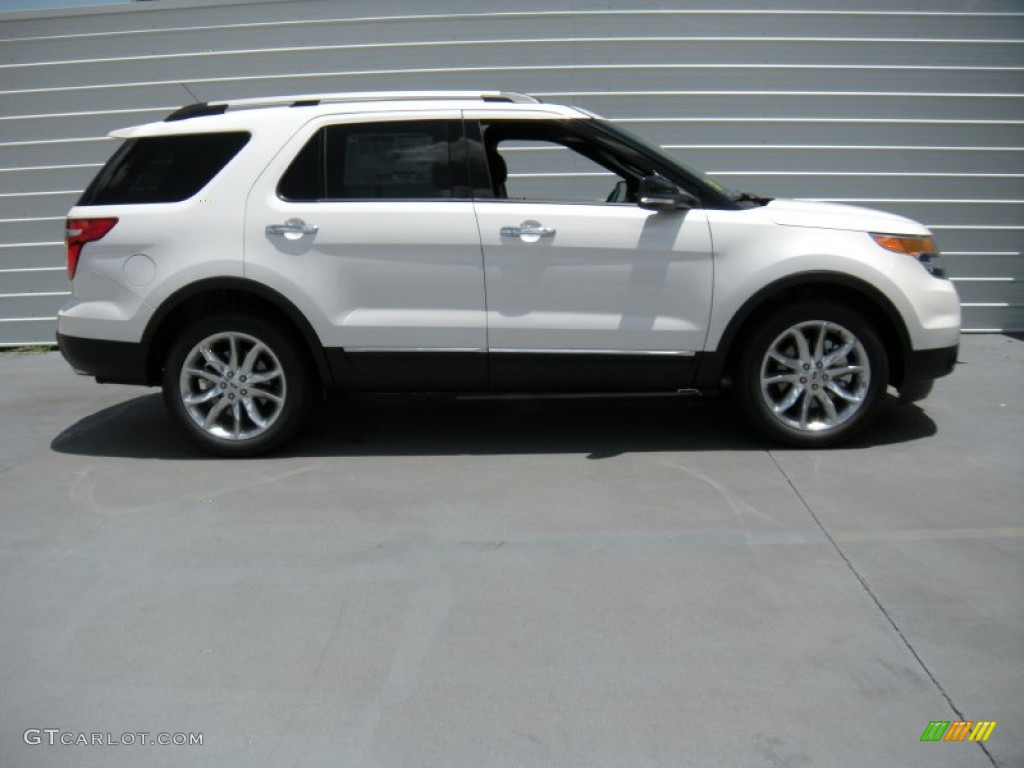 2014 Explorer XLT - White Platinum / Charcoal Black photo #3