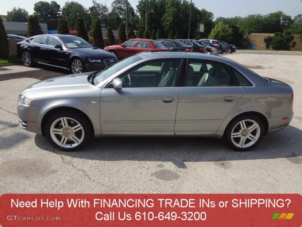 2006 A4 2.0T quattro Sedan - Dolphin Gray Metallic / Platinum photo #8