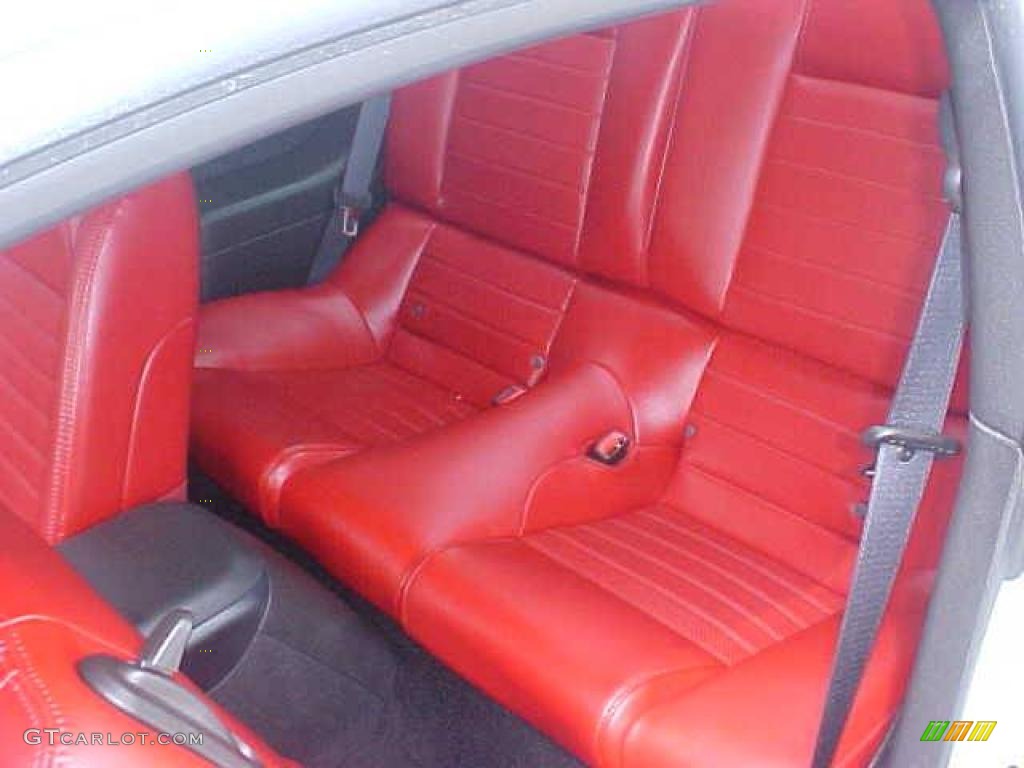 2006 Mustang GT Premium Coupe - Satin Silver Metallic / Red/Dark Charcoal photo #8