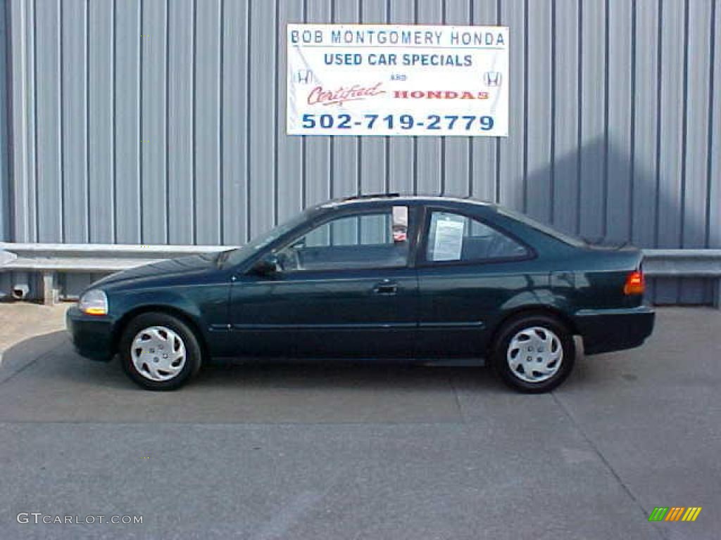 1997 Civic EX Coupe - Cypress Green Metallic / Gray photo #1
