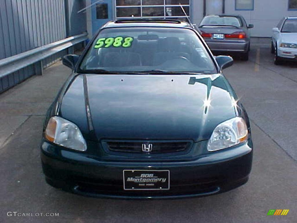 1997 Civic EX Coupe - Cypress Green Metallic / Gray photo #3