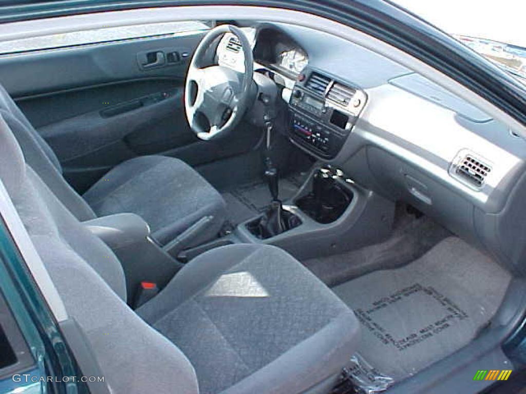 1997 Civic EX Coupe - Cypress Green Metallic / Gray photo #10