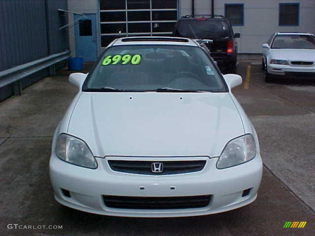 1999 Civic EX Coupe - Taffeta White / Gray photo #3