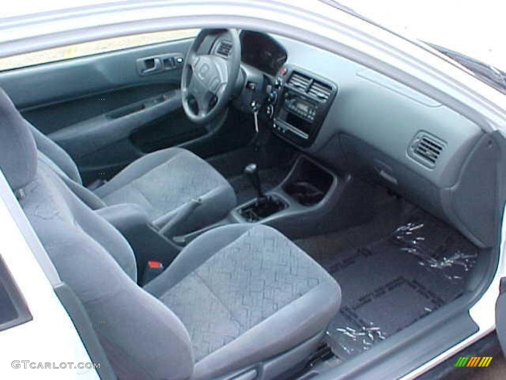 1999 Civic EX Coupe - Taffeta White / Gray photo #10
