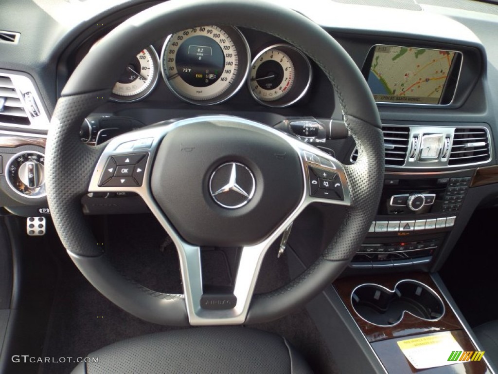 2014 Mercedes-Benz E 550 Coupe Black Steering Wheel Photo #94556578