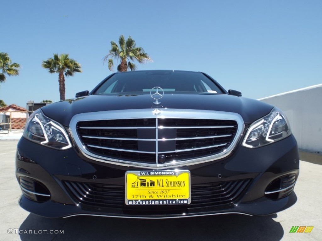 2014 E E250 BlueTEC 4Matic Sedan - Obsidian Black Metallic / Chestnut Brown/Black photo #2