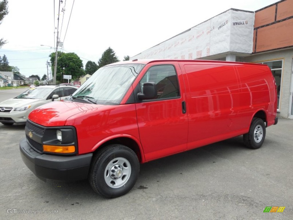 2014 Express 2500 Cargo Extended WT - Victory Red / Medium Pewter photo #5