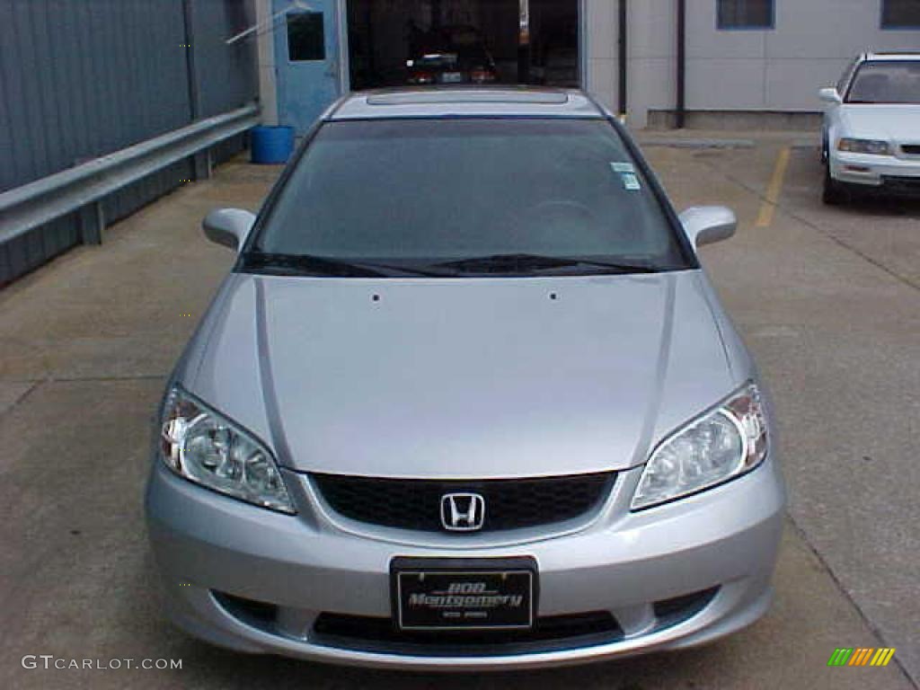 2005 Civic EX Coupe - Satin Silver Metallic / Black photo #3