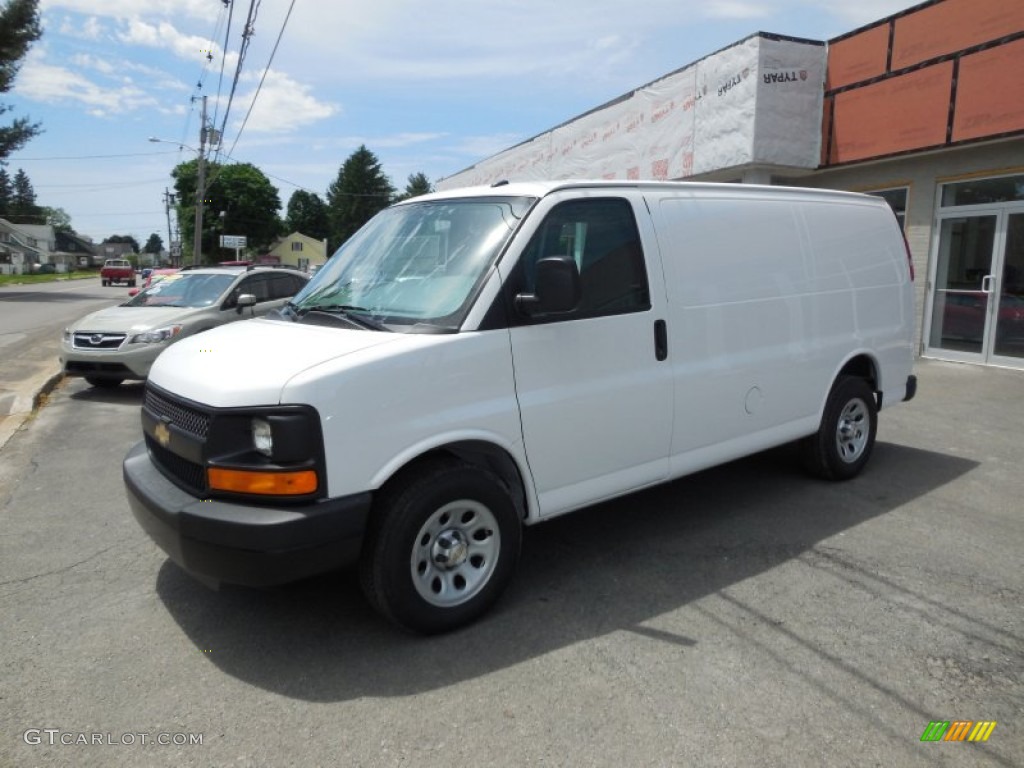 Summit White 2014 Chevrolet Express 1500 Passenger LS AWD Exterior Photo #94559200