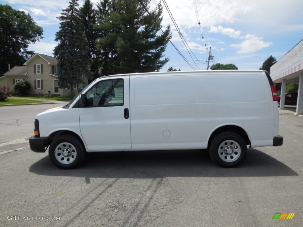 Summit White 2014 Chevrolet Express 1500 Passenger LS AWD Exterior Photo #94559230