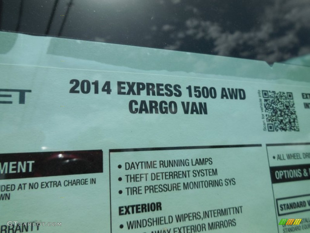 2014 Chevrolet Express 1500 Passenger LS AWD Window Sticker Photo #94559434