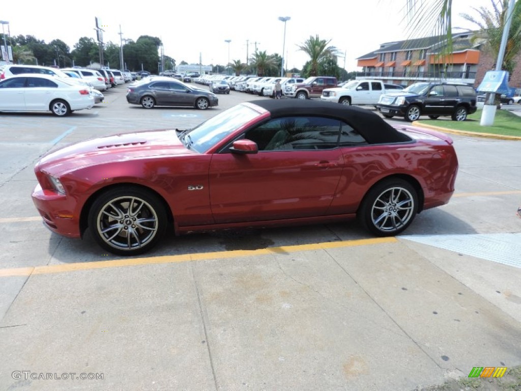 2013 Mustang GT Convertible - Red Candy Metallic / Stone photo #3