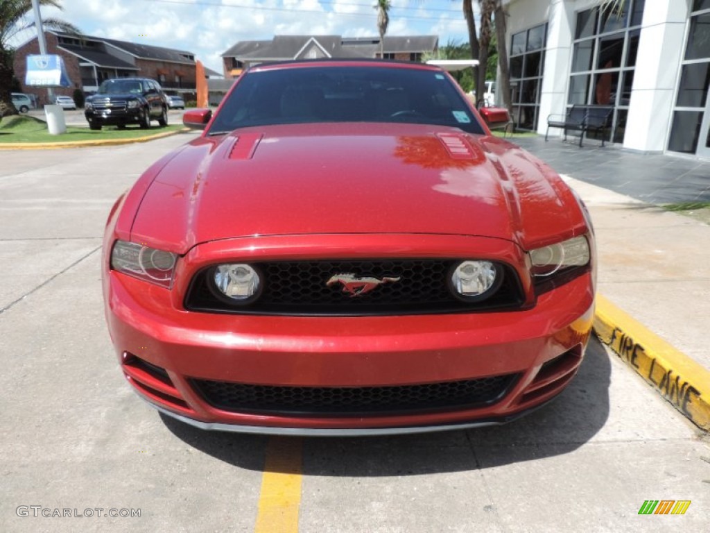 2013 Mustang GT Convertible - Red Candy Metallic / Stone photo #4