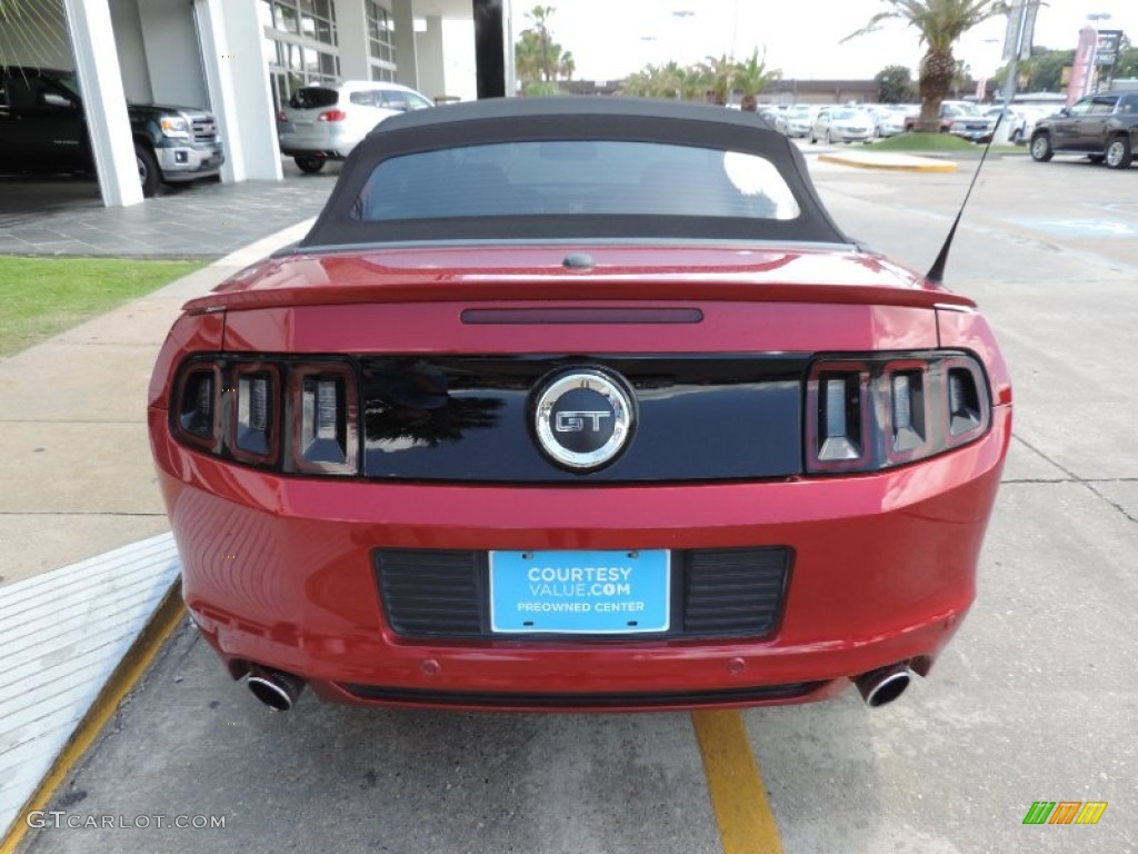 2013 Mustang GT Convertible - Red Candy Metallic / Stone photo #5