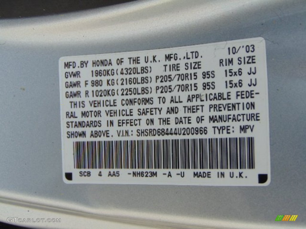 2004 CR-V LX - Satin Silver Metallic / Black photo #19