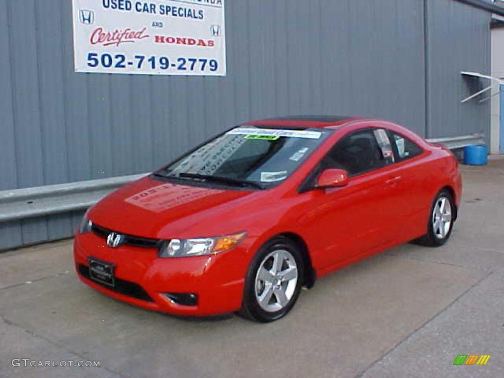 2006 Civic EX Coupe - Rallye Red / Black photo #2