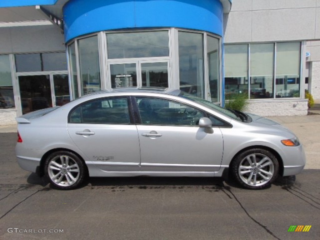 2007 Civic Si Sedan - Alabaster Silver Metallic / Black photo #2