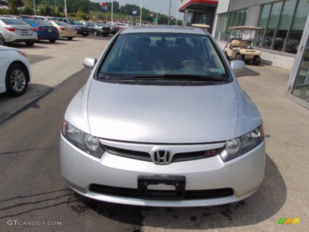 2007 Civic Si Sedan - Alabaster Silver Metallic / Black photo #4