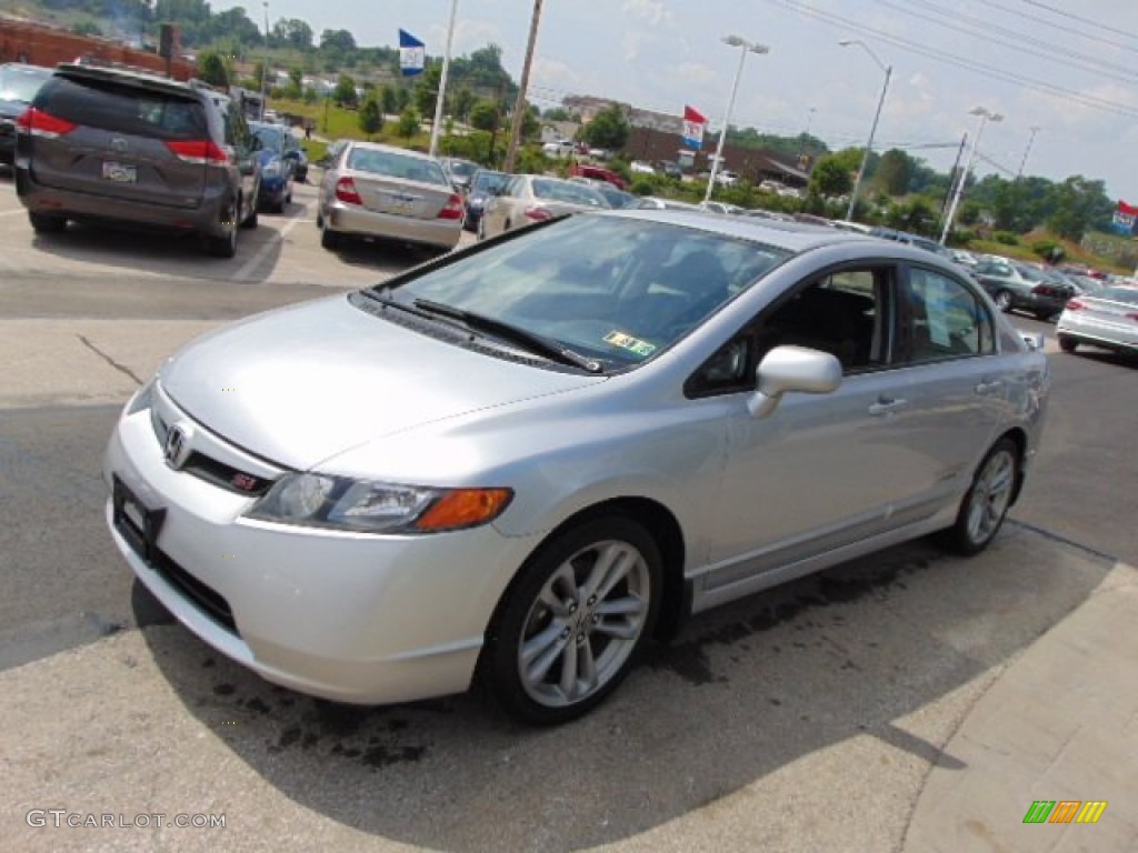 2007 Civic Si Sedan - Alabaster Silver Metallic / Black photo #5