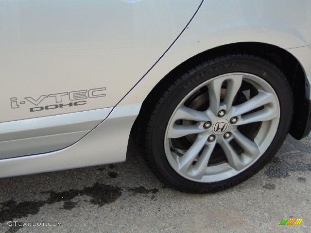 2007 Civic Si Sedan - Alabaster Silver Metallic / Black photo #7