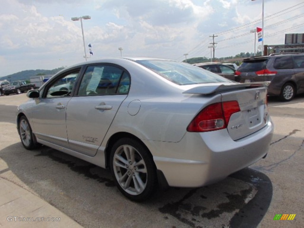 2007 Civic Si Sedan - Alabaster Silver Metallic / Black photo #8