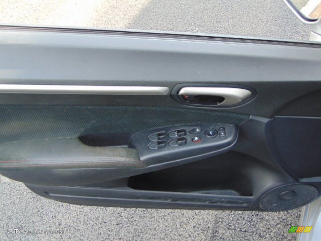 2007 Civic Si Sedan - Alabaster Silver Metallic / Black photo #11