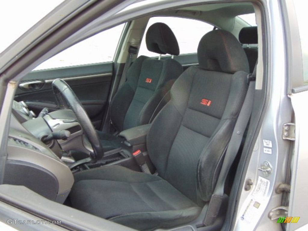2007 Civic Si Sedan - Alabaster Silver Metallic / Black photo #12