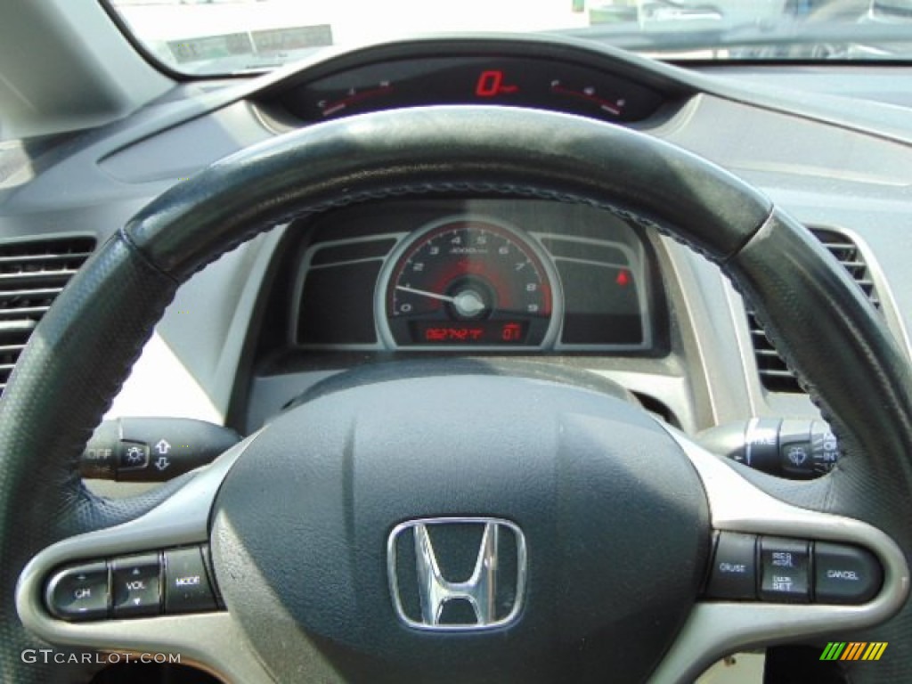 2007 Civic Si Sedan - Alabaster Silver Metallic / Black photo #16