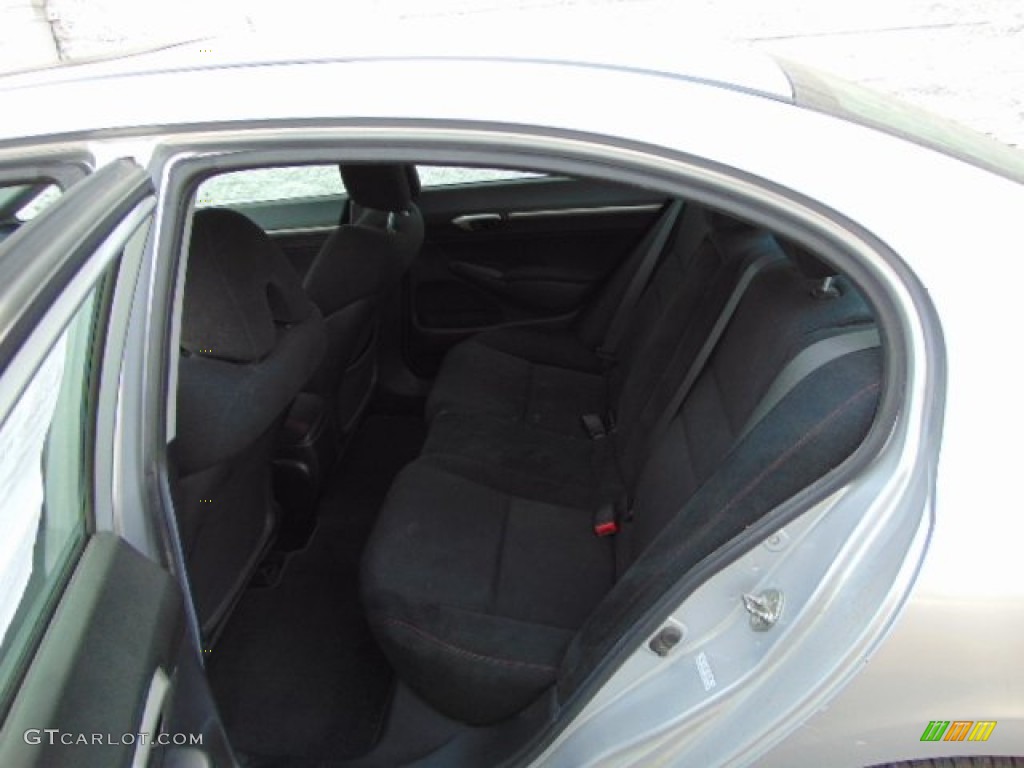 2007 Civic Si Sedan - Alabaster Silver Metallic / Black photo #17