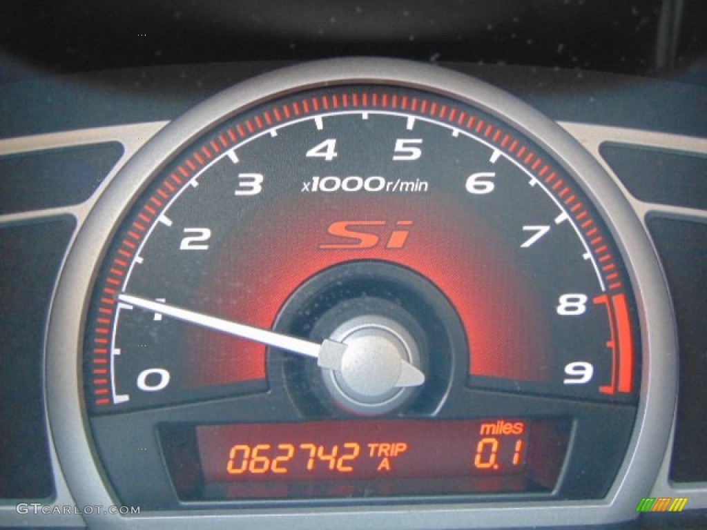 2007 Civic Si Sedan - Alabaster Silver Metallic / Black photo #20