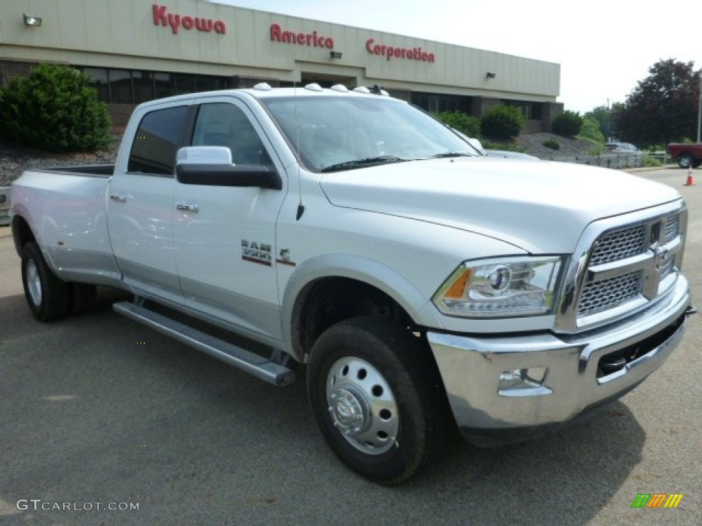 2014 3500 Laramie Crew Cab 4x4 Dually - Bright White / Black photo #6