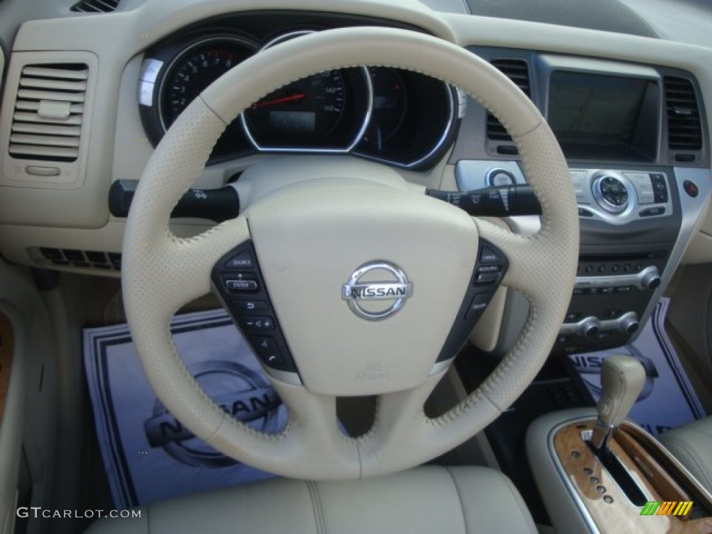 2011 Nissan Murano CrossCabriolet AWD CC Cashmere Steering Wheel Photo #94565426