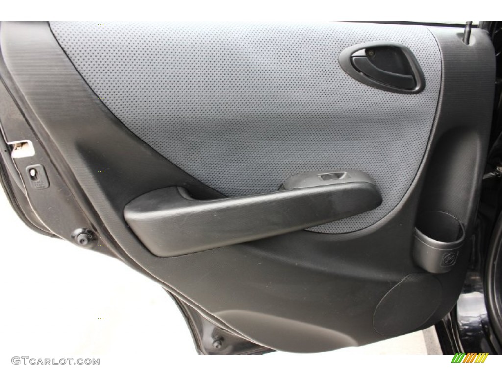 2007 Honda Fit Sport Black Door Panel Photo #94566127