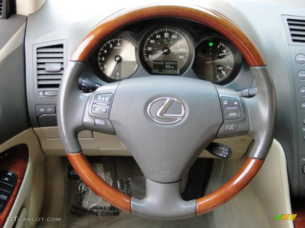 2007 Lexus GS 350 Cashmere Steering Wheel Photo #94568332