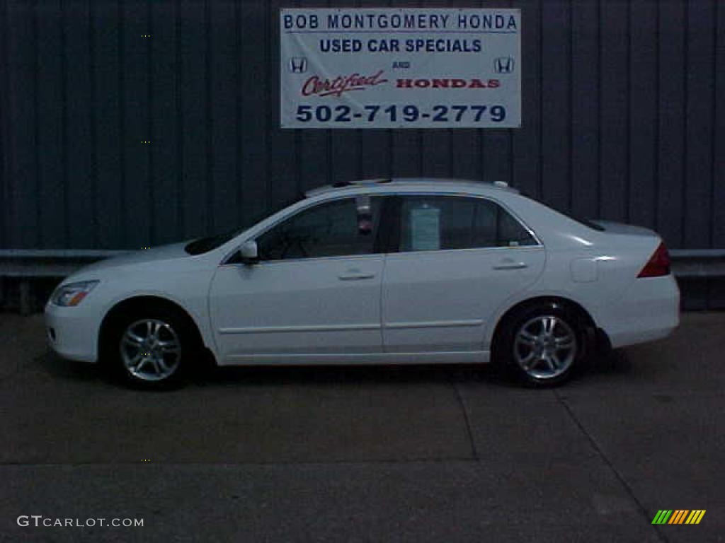 2007 Accord EX Sedan - Taffeta White / Ivory photo #1