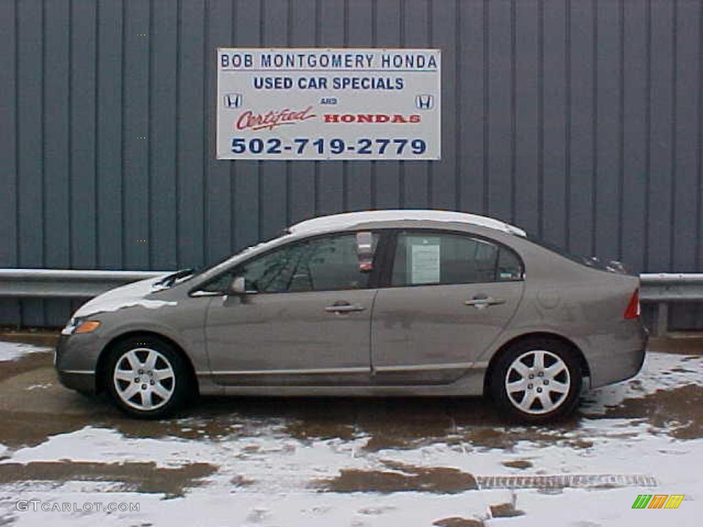 2008 Civic LX Sedan - Galaxy Gray Metallic / Gray photo #1