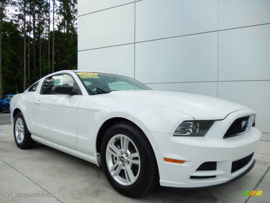 Oxford White 2014 Ford Mustang V6 Premium Coupe Exterior Photo #94571473
