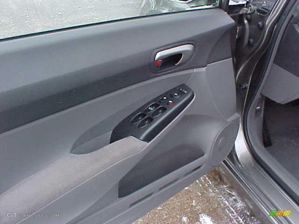 2008 Civic LX Sedan - Galaxy Gray Metallic / Gray photo #6