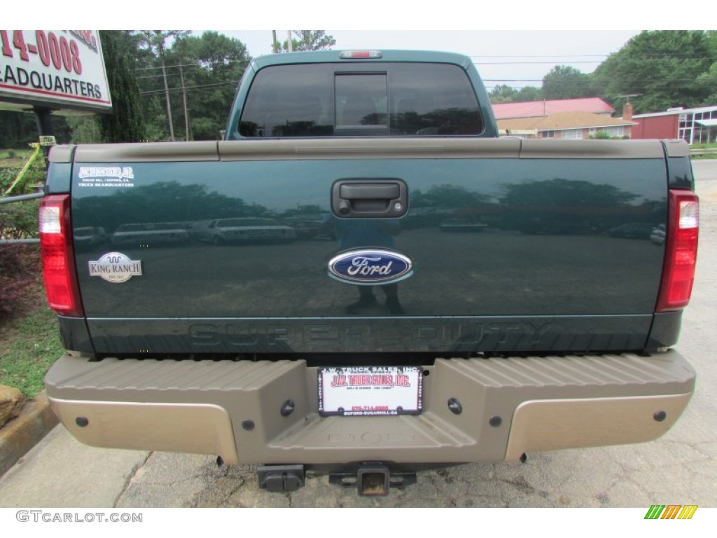 2012 F250 Super Duty King Ranch Crew Cab 4x4 - Green Gem Metallic / Chaparral Leather photo #13