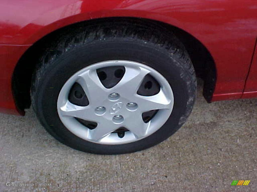 2004 Elantra GLS Sedan - Crimson Dark Red / Gray photo #4
