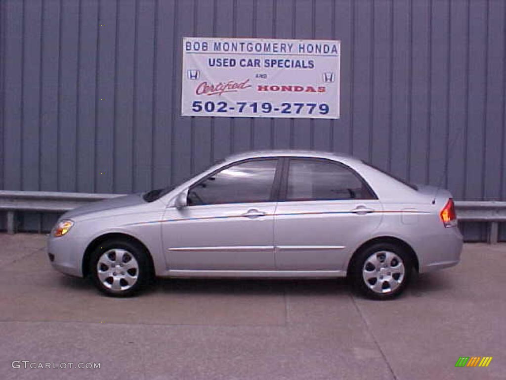 2007 Spectra LX Sedan - Silver / Gray photo #1