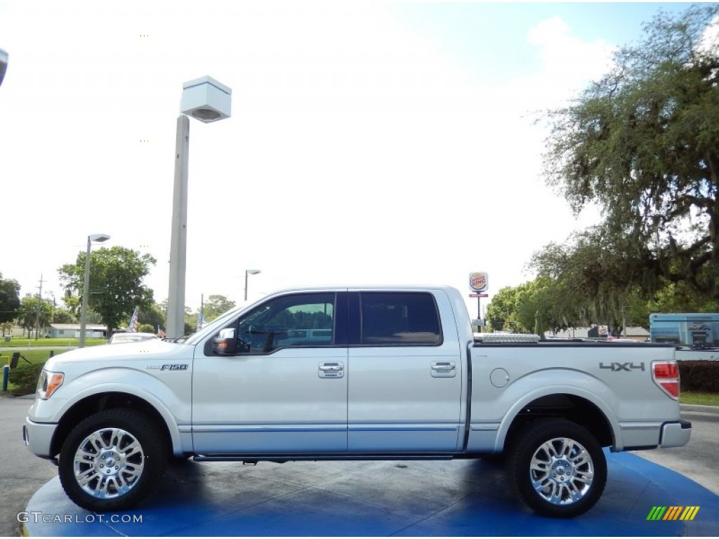 2011 F150 Platinum SuperCrew 4x4 - Ingot Silver Metallic / Sienna Brown/Black photo #2