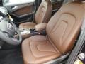 2014 Audi A4 Chestnut Brown/Black Interior Front Seat Photo