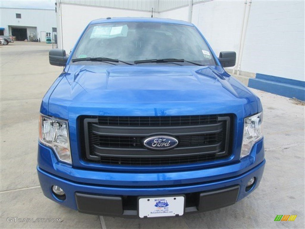 2014 F150 STX SuperCab - Blue Flame / Steel Grey photo #2